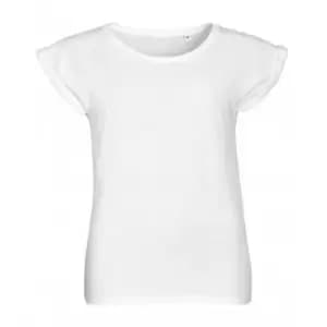 SOLS Womens/Ladies Melba Plain Short Sleeve T-Shirt (L) (White)