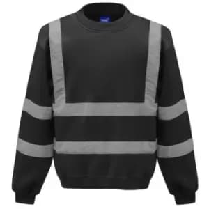 Yoko Unisex Hi-Vis Heavyweight Sweatshirt (3XL) (Black) - Black