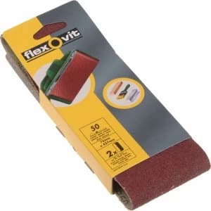 Flexovit Sanding Belts 75 x 457mm 50g Pack of 2