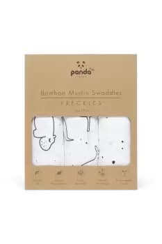 Panda 100% Bamboo Baby Muslin - Freckles (3 pack)