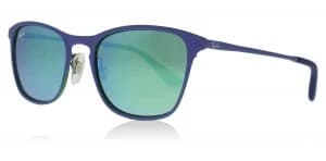 Ray-Ban Junior RJ9539S Sunglasses Rubber Green/Blue 255/3R 48mm