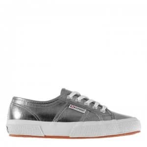 Superga 2750 Metallic Trainers - Grey Metallic