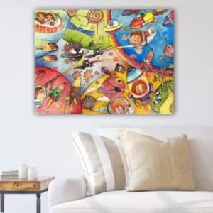 449146945_70100 Multicolor Decorative Canvas Painting