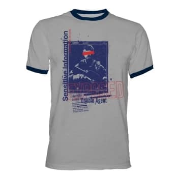 Call Of Duty: Cold War Ringer Exposed Mens L T-Shirt - Grey