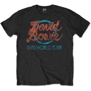 David Bowie - 1978 World Tour Unisex Large T-Shirt - Black