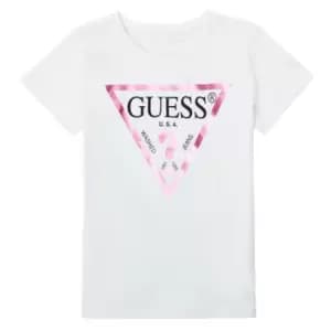 Guess SECRA Girls Childrens T shirt in White. Sizes available:8 ans,10 ans,12 ans,14 ans,16 ans