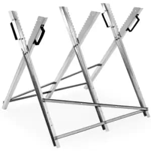 Heavy Duty Sawhorse Galvanised Metal 83x81x88cm 150kg