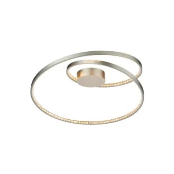 Endon Lighting Eternity - Integrated LED Flush Matt Nickel Plate & Crystal (K5) Detail Dimmable IP20