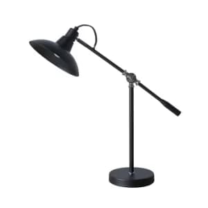 Civic Matt Black and Chrome Table Lamp