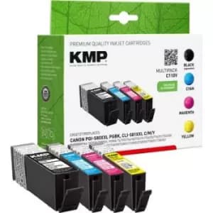 KMP Ink set replaced Canon PGI-580 XXL, CLI-581 XXL Compatible CMYK C110V 1576,0205