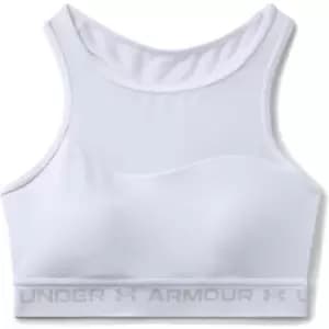Under Armour Mid Impact Crossback Sports Bra - White