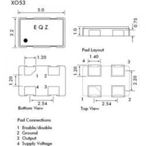 Crystal oscillator EuroQuartz QUARZ OSCILLATOR SMD 32X5 SMD CMO