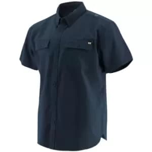 Button Up Short Sleeve Shirt Shirts Navy Large