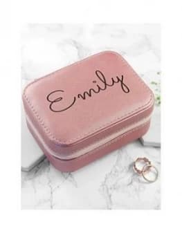 Personalised Pink Travel Jewellery Case