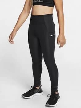 Nike Girls Train Studio Leggings - Black/White