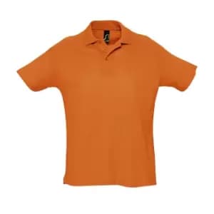 SOLS Mens Summer II Pique Short Sleeve Polo Shirt (M) (Orange)