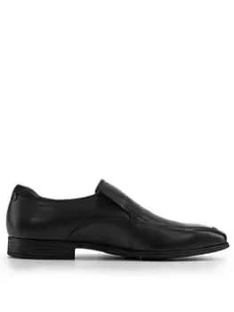 Start-rite College Boys Smooth Leather Smart Slip On School Shoes - Black Leather, Size 4 Older