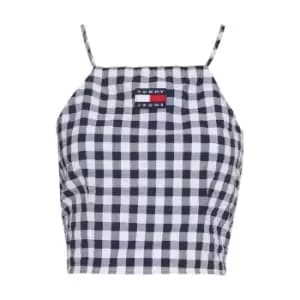 Tommy Jeans Tjw Gingham Strappy Tie Back Top - Multi