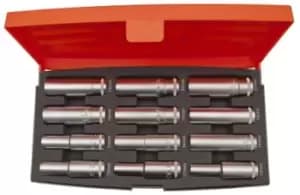 Bahco S1612L 12 Piece Socket Set, 1/2 in Square Drive
