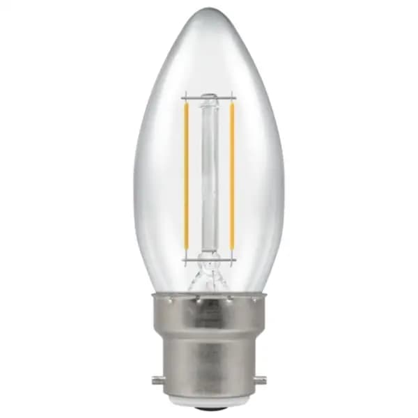 Crompton LED Candle Filament Dimmable Clear 2.5W 2700K BC-B22d