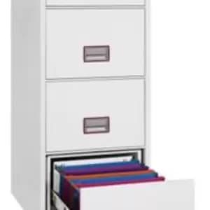 World Class Vertical Fire File FS2274E 4 Drawer Filing Cabinet with Electronic Lock