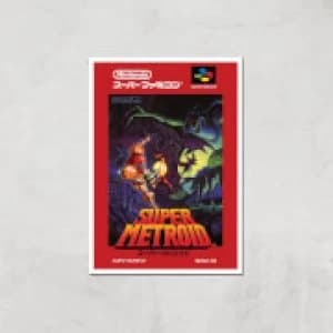 Nintendo Retro Super Metroid Cover Art Print - A3 - Print Only