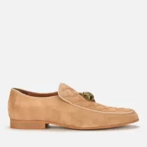 Kurt Geiger London Mens Hugh Eagle Head Suede Loafers - Beige - UK 9