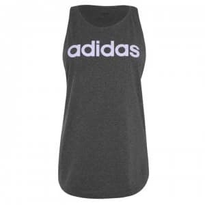 adidas Womens Essentials Linear Loose Tank Top - Grey/Pink