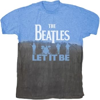 The Beatles - Let It Be Split Unisex Large T-Shirt - Blue