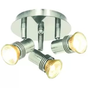 Ceiling light Spot Decco Satin silver 3 bulbs 11.5cm
