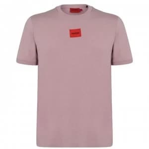 Hugo Boss Diragolino Red Patch Logo T-Shirt Pastel Brown Size L Men