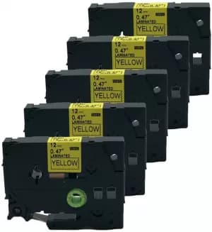 Brother HG-651V5 P-touch Label Tape 24mm x 8m 5 Pack