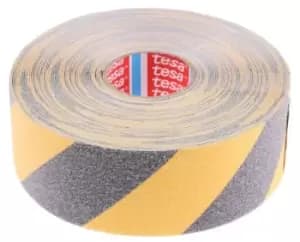Tesa Black/Yellow PVC 15m Anti-slip Hazard Tape, 0.81mm Thickness