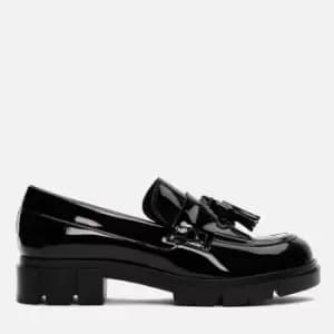Clarks Teala Tassel Patent Leather Heeled Loafers - UK 4