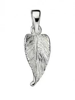 The Love Silver Collection Sterling Silver Leaf Drop Pendant
