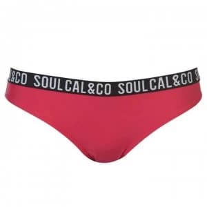 SoulCal Deluxe Jacquard Bikini Bottoms - Raspberry