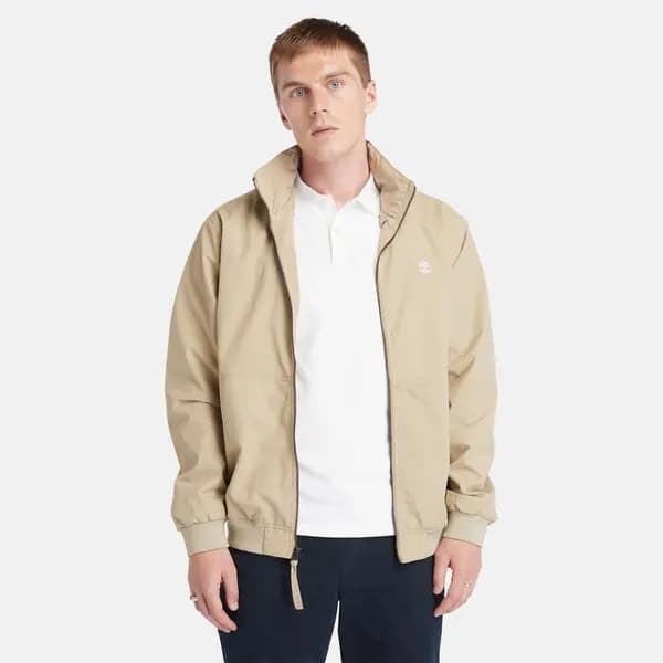 Timberland Water-resistant Bomber Jacket For Men In Beige Beige, Size M