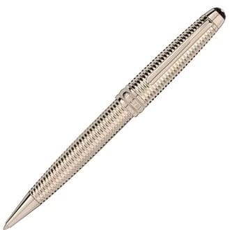 Mont Blanc - Meisterstuck Geometry Solitaire Champagne Gold Midsize Ballpoint Pen - Ballpoint Pens - Beige