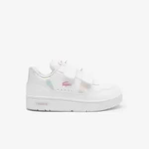 Lacoste Infants' T-Clip Synthetic Popped Heel Trainers Size 3 UK Kids White
