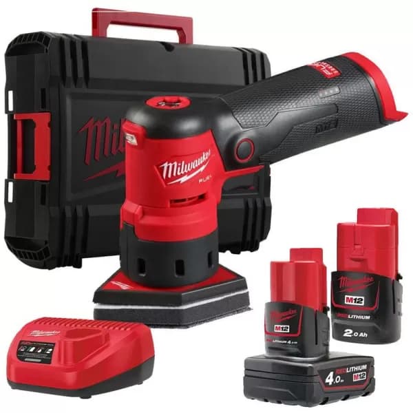 M12FDSS-422X M12 Spot Sander With 1x 4Ah & 1x 2Ah Batteries - Milwaukee