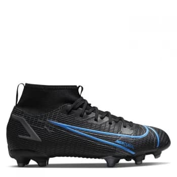 Nike Mercurial Superfly Academy DF Junior FG Football Boots - Black/UnivBlue