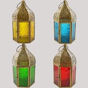 Moroccan Style Iron Lanterns (Set of 4)
