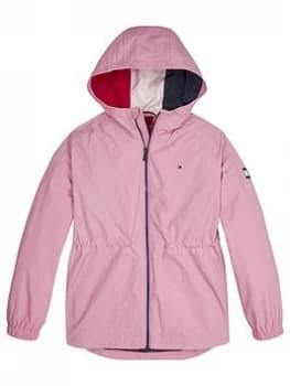 Tommy Hilfiger Girls Packable Hooded Jacket - Pale Pink