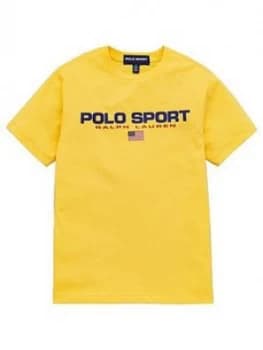 Ralph Lauren Boys Polo Sport Short Sleeve T-Shirt - Yellow