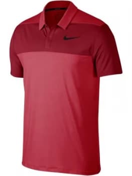 Mens Nike Dry Color Block Polo Pink