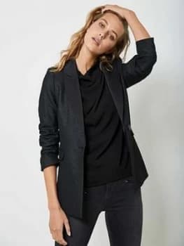 Mint Velvet Shimmer Sb Blazer - Black