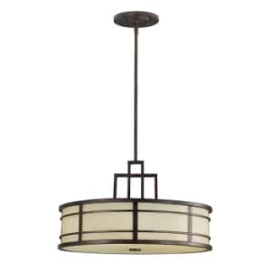 Fusion 3 Light Ceiling Pendant Bronze, E27