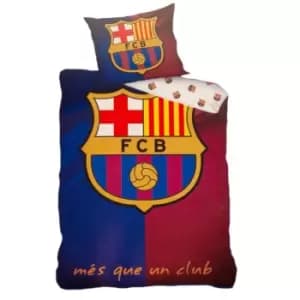 FC Barcelona Crest Duvet Cover Set (Single) (Blue/Maroon)