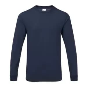 Gildan Mens Hammer Heavyweight Long Sleeve T-Shirt (M) (Sport Dark Navy)