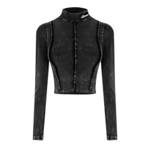 Ellesse Womens Colette Long Sleeve Crop Top - Black